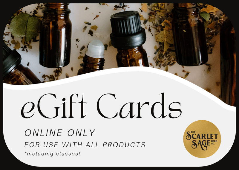 Scarlet Sage eGift Cards ONLINE ONLY - The Scarlet Sage Herb Co.