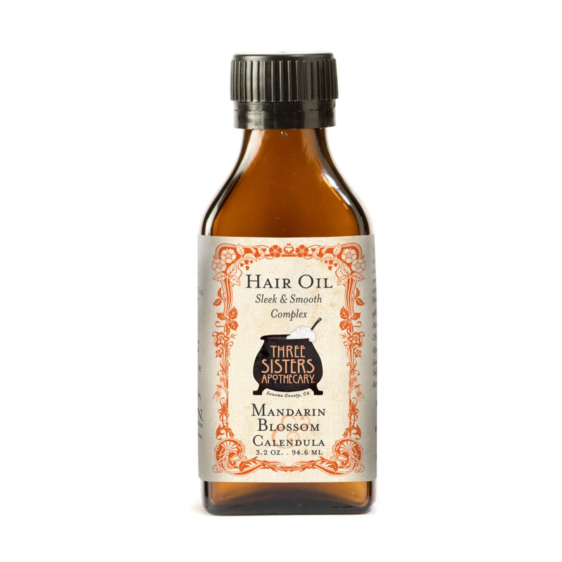 Three Sisters Apothecary Hair Oil Mandarin 3.2oz - The Scarlet Sage Herb Co.