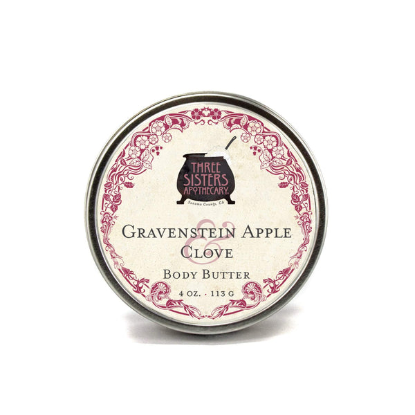 Three Sisters Apothecary Body Butter Gravenstein Apple Clove 4oz - The Scarlet Sage Herb Co.
