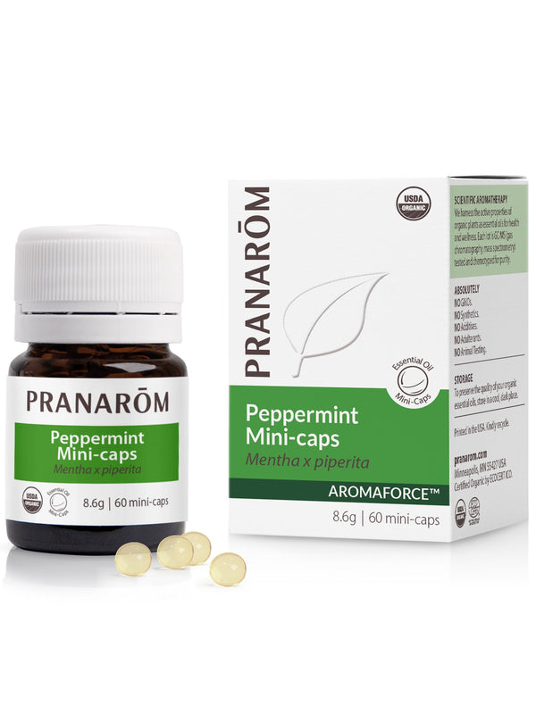Pranarom Mini Caps Peppermint 60ct-The Scarlet Sage Herb Co.