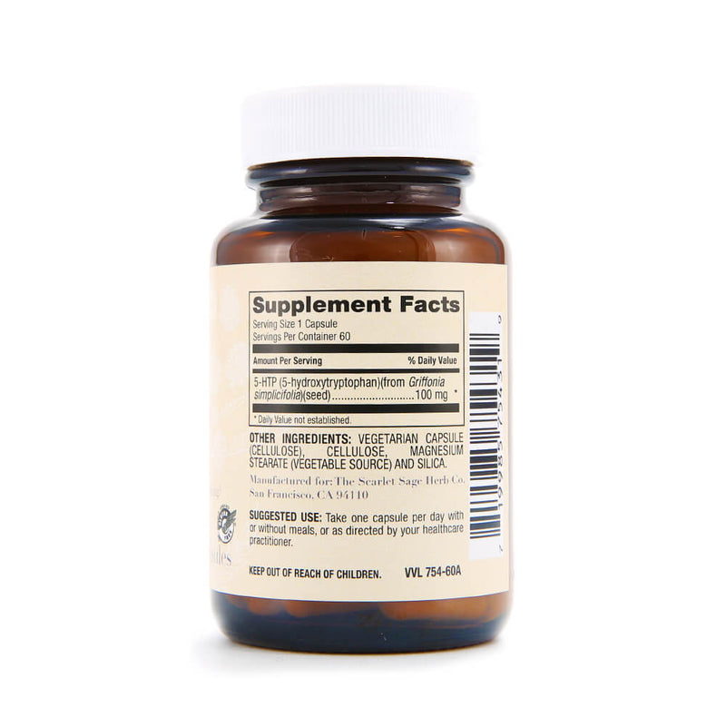 Scarlet Sage 5-HTP 100mg 60ct - The Scarlet Sage Herb Co.