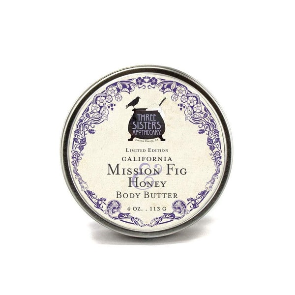 Three Sisters Apothecary Body Butter Mission Fig 4oz - The Scarlet Sage Herb Co.