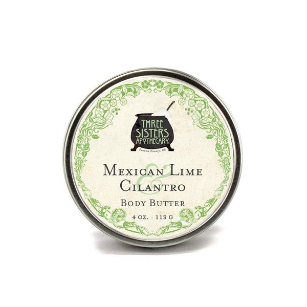Three Sisters Apothecary Body Butter Mexican Lime Cilantro 4oz - The Scarlet Sage Herb Co.