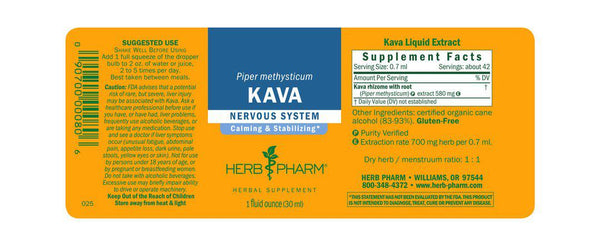 Herb Pharm Kava 1oz-Tinctures-The Scarlet Sage Herb Co.