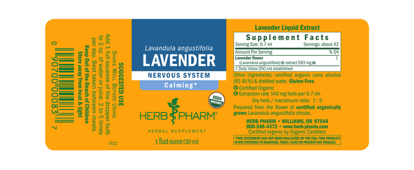 Herb Pharm Lavender 1oz-Tinctures-The Scarlet Sage Herb Co.