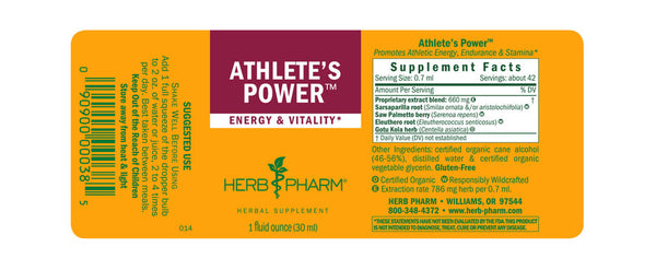 Herb Pharm Athlete's Power 1oz-Tinctures-The Scarlet Sage Herb Co.