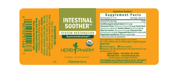 Herb Pharm Intestinal Soother 1oz-Tinctures-The Scarlet Sage Herb Co.