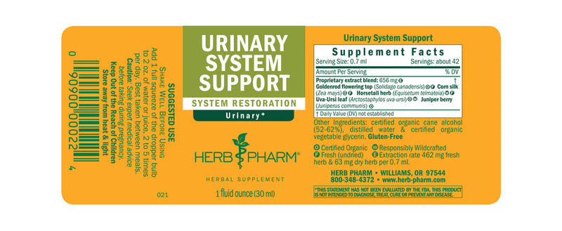 Herb Pharm Urinary System Support 1oz-Tinctures-The Scarlet Sage Herb Co.