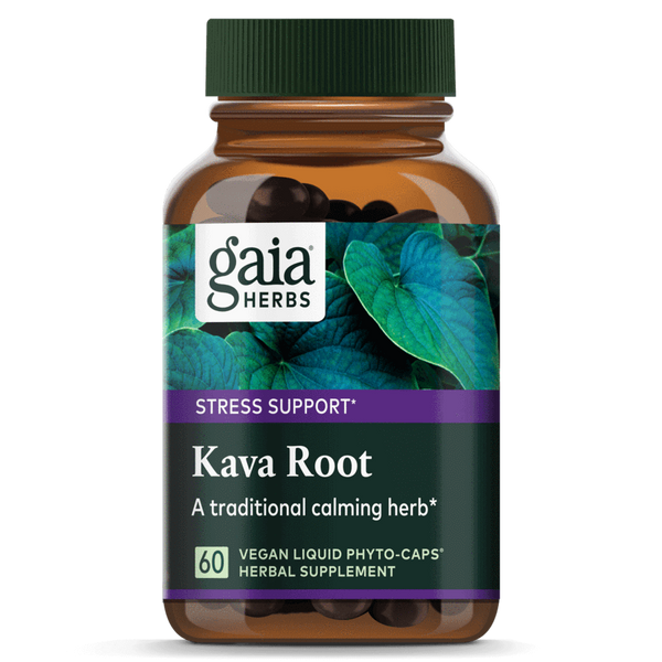 Gaia Herbs Kava Root 60ct-Supplements-The Scarlet Sage Herb Co.