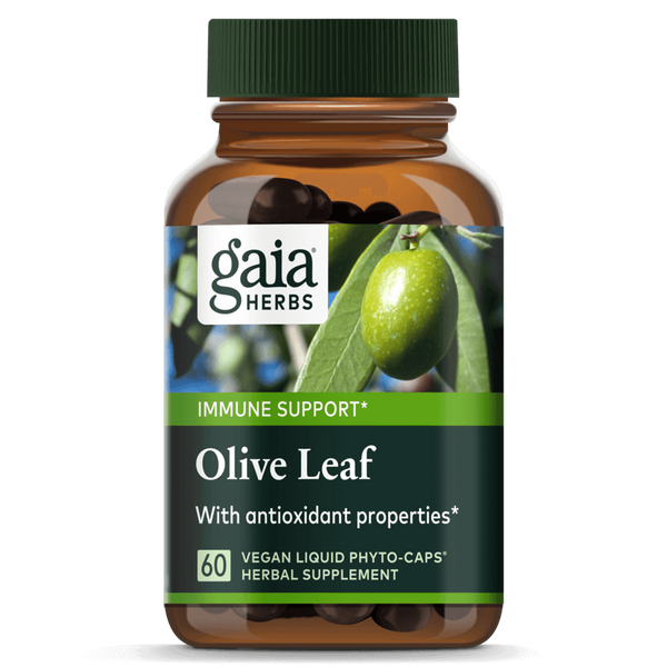 Gaia Herbs Olive Leaf 60ct-Supplements-The Scarlet Sage Herb Co.