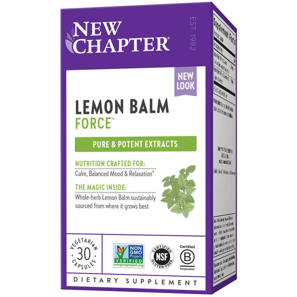 New Chapter Lemon Balm Force 30ct-Supplements-The Scarlet Sage Herb Co.
