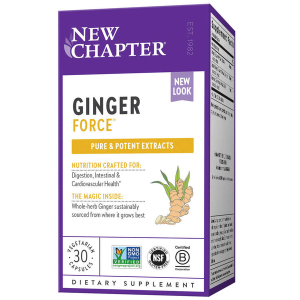 New Chapter Ginger Force 30ct-Supplements-The Scarlet Sage Herb Co.