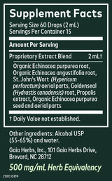 Gaia Herbs Tincture Echinacea Goldenseal Supreme 2oz-Tinctures-The Scarlet Sage Herb Co.