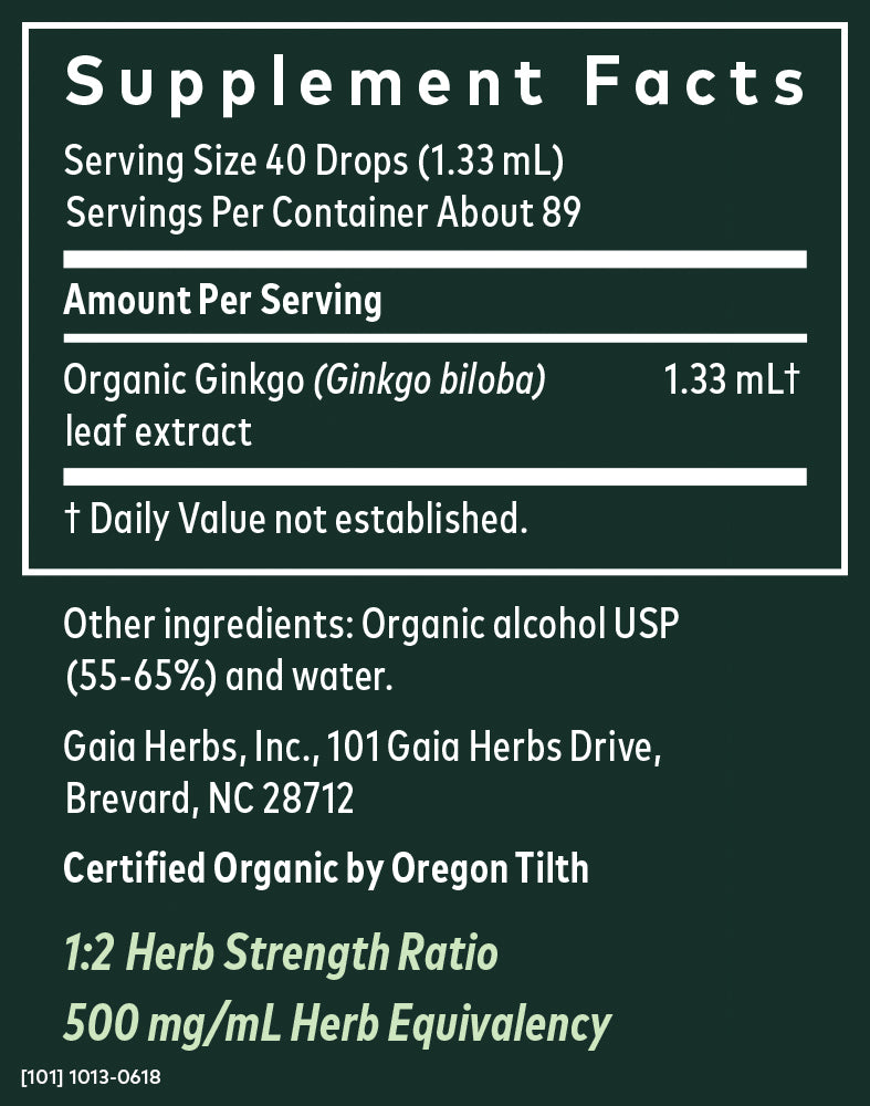 Gaia Herbs Tincture Ginkgo Leaf 1oz