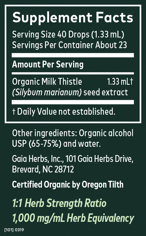 Gaia Herbs Tincture Milk Thistle Seed 1oz