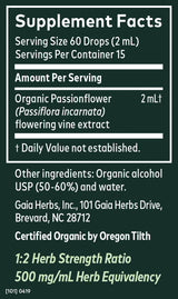 Gaia Herbs Tincture Passionflower Vine 1oz-Tinctures-The Scarlet Sage Herb Co.