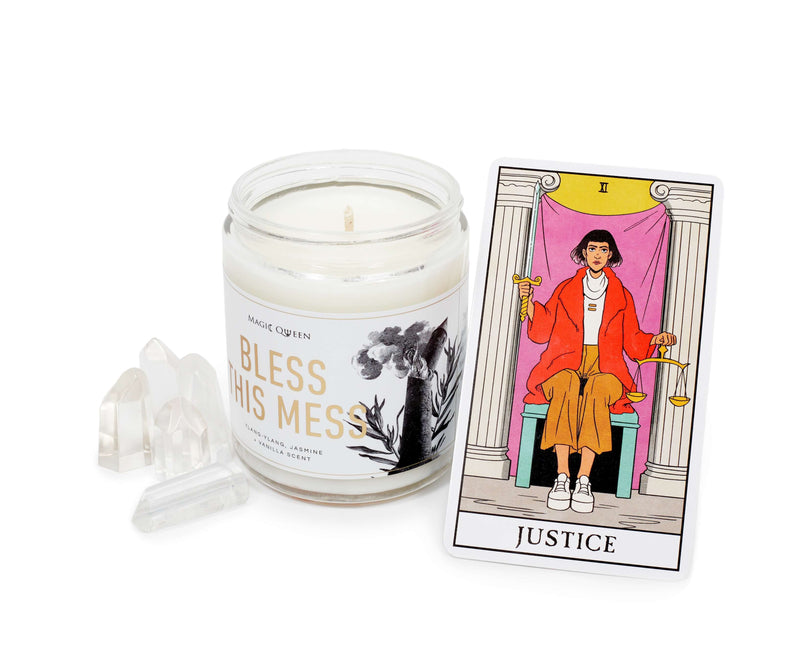 Magic Qween Candle Bless This Mess 8oz-Candles-The Scarlet Sage Herb Co.