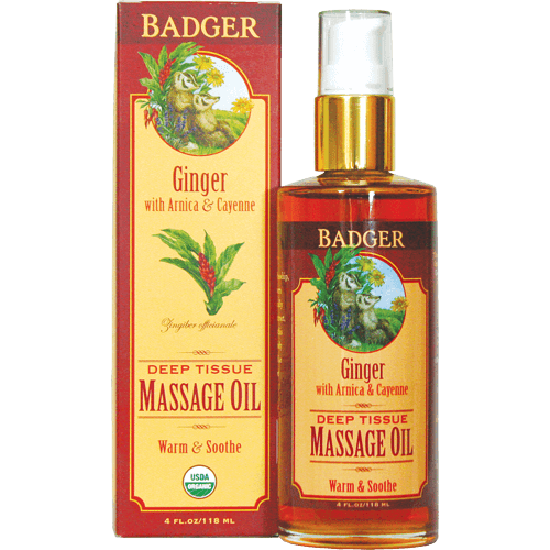 Badger Body Oil Ginger 4oz - The Scarlet Sage Herb Co.