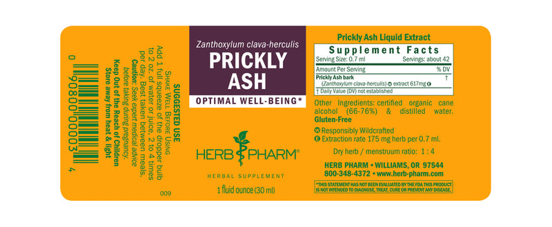 Herb Pharm Prickly Ash 1oz