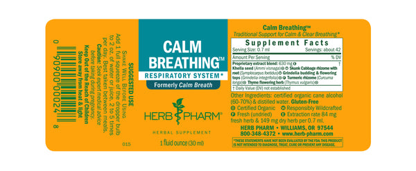 Herb Pharm Calm Breathing 4oz-Tinctures-The Scarlet Sage Herb Co.