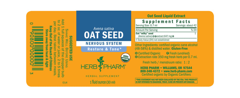 Herb Pharm Oat Seed