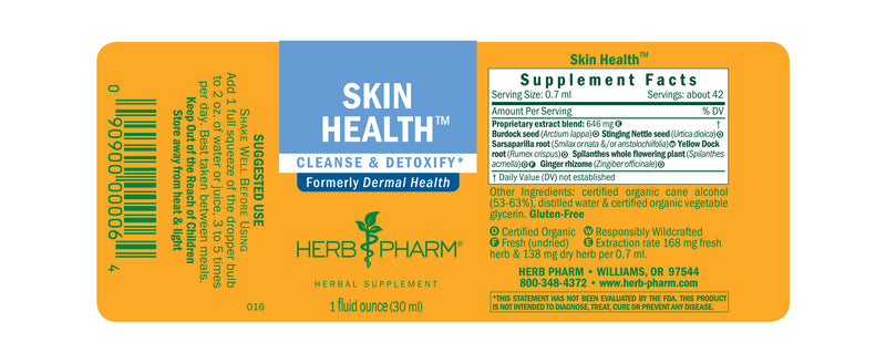Herb Pharm Skin Health 4oz-Tinctures-The Scarlet Sage Herb Co.