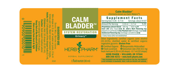 Herb Pharm Calm Bladder 1oz