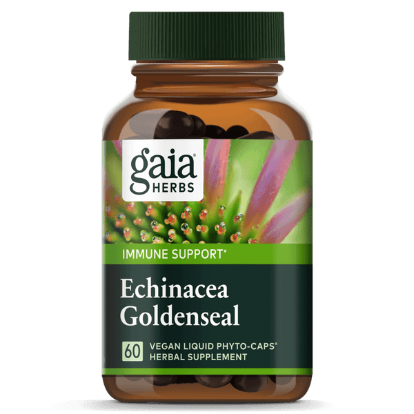 Gaia Herbs Echinacea Goldenseal 60ct-Supplements-The Scarlet Sage Herb Co.