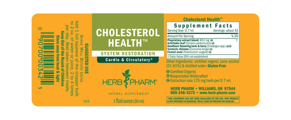 Herb Pharm Cholesterol Health 1oz-Tinctures-The Scarlet Sage Herb Co.