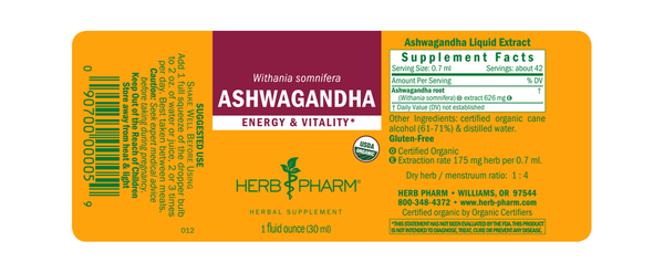 Herb Pharm Ashwagandha 1oz