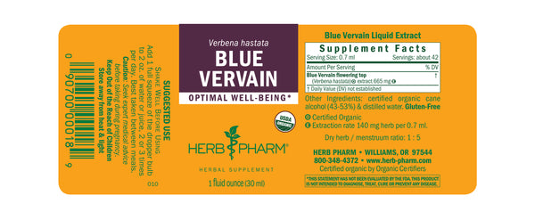 Herb Pharm Blue Vervain 1oz-Tinctures-The Scarlet Sage Herb Co.