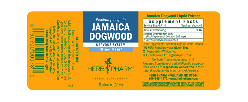 Herb Pharm Jamaica Dogwood 1oz