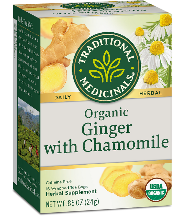 Traditional Medicinals Ginger Chamomile 16ct-Teas-The Scarlet Sage Herb Co.