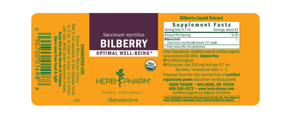 Herb Pharm Bilberry 1oz.