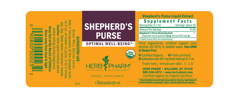 Herb Pharm Shepherd's Purse 1oz