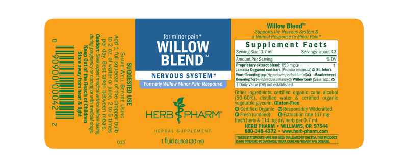 Herb Pharm Willow Blend 1oz
