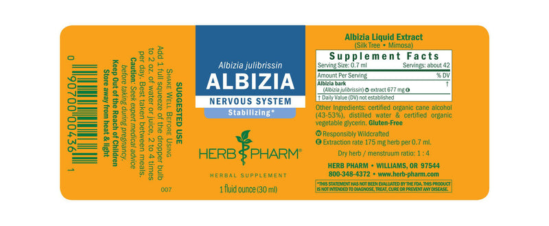 Herb Pharm Albizia 1oz-Tinctures-The Scarlet Sage Herb Co.