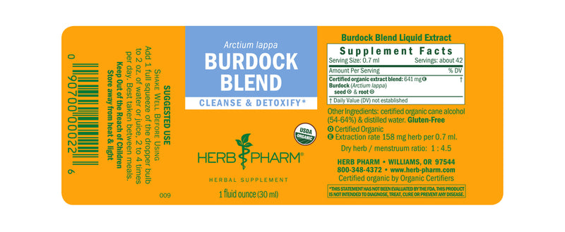 Herb Pharm Burdock Blend 1oz-Tinctures-The Scarlet Sage Herb Co.