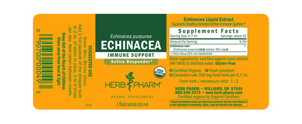 Herb Pharm Echinacea 4oz-Tinctures-The Scarlet Sage Herb Co.