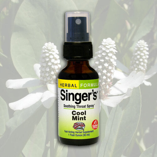 Herbs Etc Throat Spray Singers Cool Mint 1oz