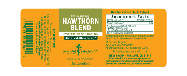 Herb Pharm Hawthorn Blend 4oz-Tinctures-The Scarlet Sage Herb Co.