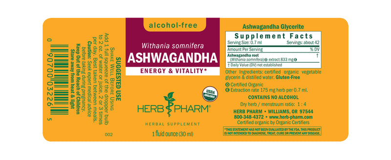 Herb Pharm Glycerite Ashwagandha