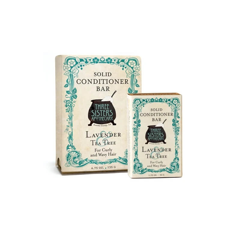 Three Sisters Apothecary Conditioner Bar Lavender Tea Tree - The Scarlet Sage Herb Co.