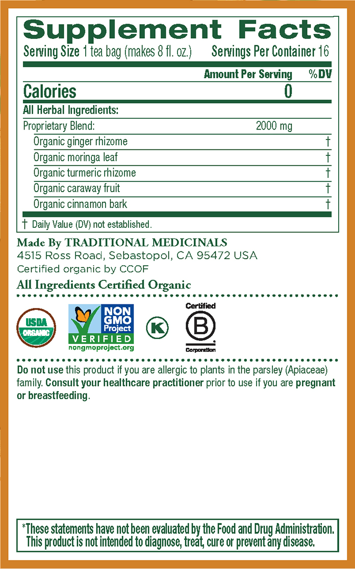 Traditional Medicinals Ginger Aid 16Ct-Teas-The Scarlet Sage Herb Co.