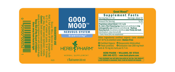 Herb Pharm Good Mood 4oz-Tinctures-The Scarlet Sage Herb Co.
