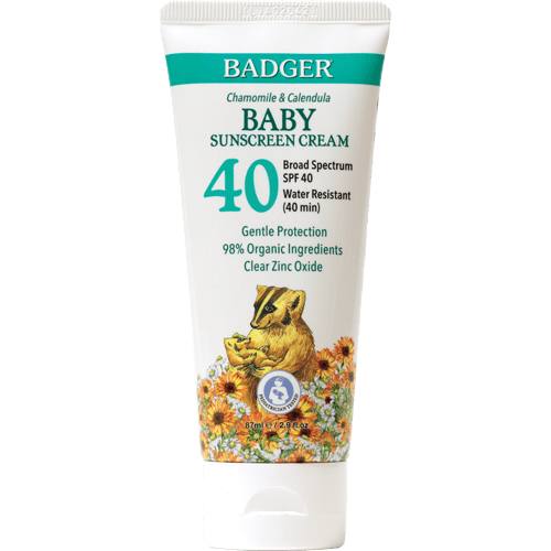 Badger Sunscreen SPF 40 Baby 2.9oz-Sunscreen-The Scarlet Sage Herb Co.
