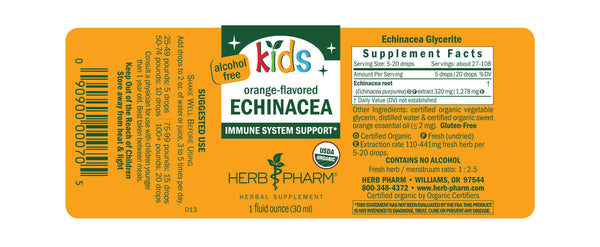 Herb Pharm Kids Echinacea 1oz-Tinctures-The Scarlet Sage Herb Co.