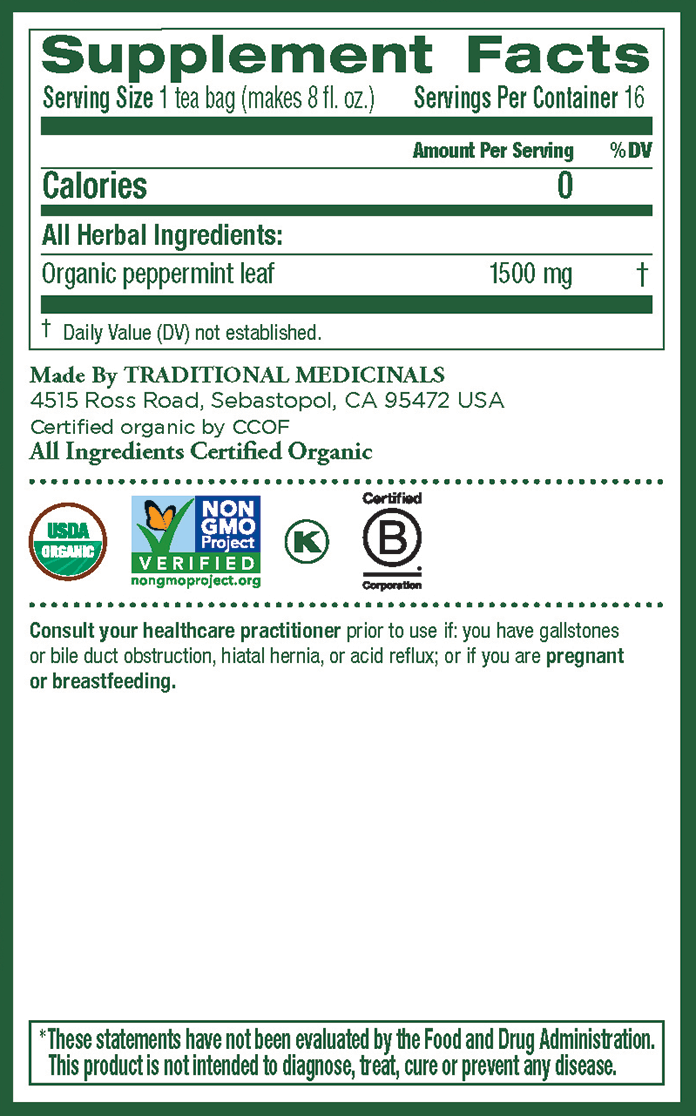 Traditional Medicinals Peppermint 16Ct