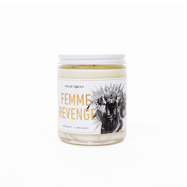 Magic Qween Candle Femme Revenge 8oz-Candles-The Scarlet Sage Herb Co.