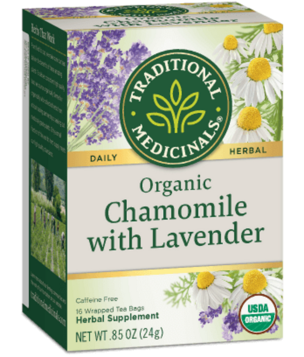 Traditional Medicinals Chamomile w/ Lavender 16Ct-Teas-The Scarlet Sage Herb Co.